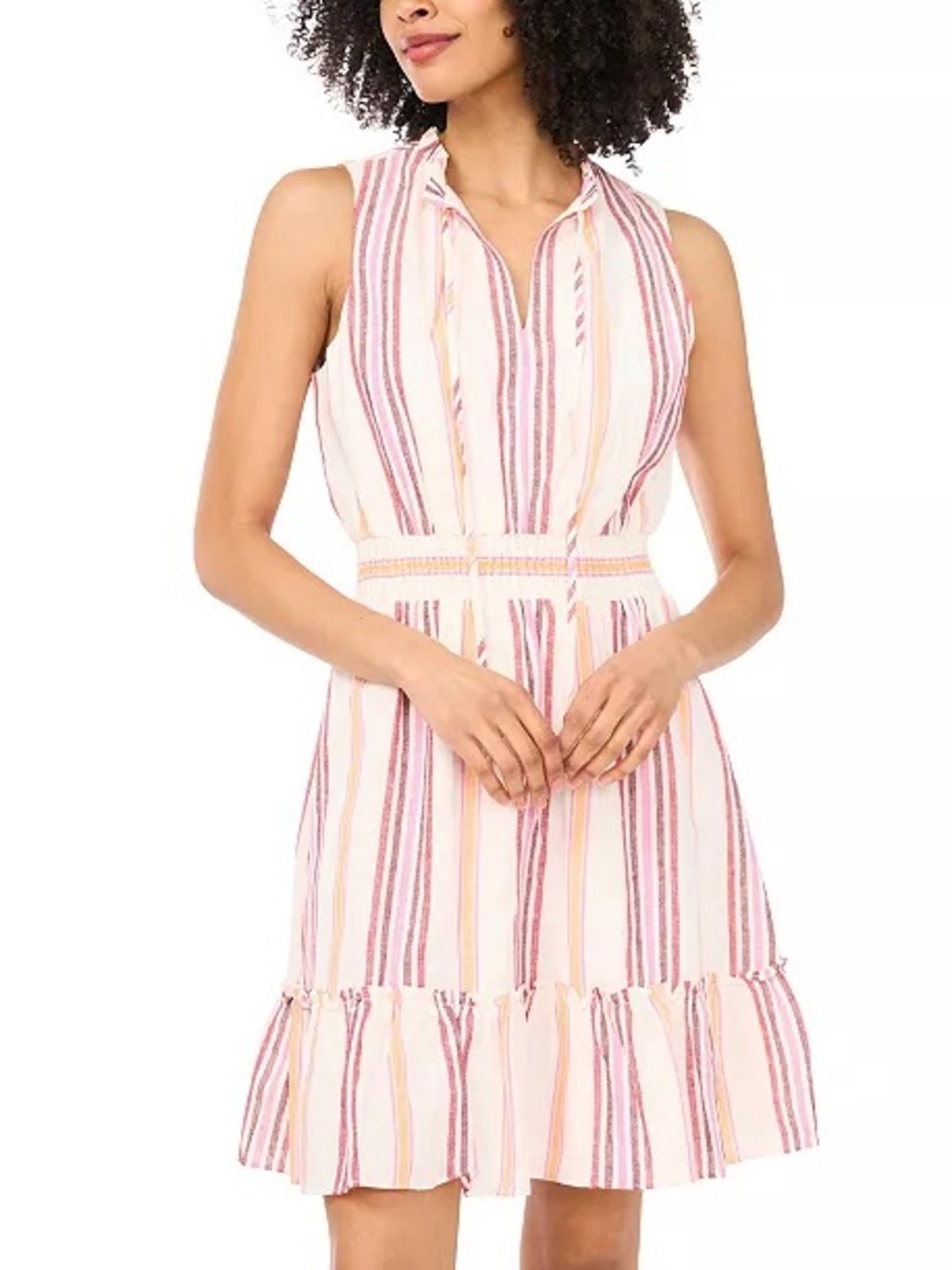 NWOT Vince Camuto Women's Linen V-Neck Mini Dress
